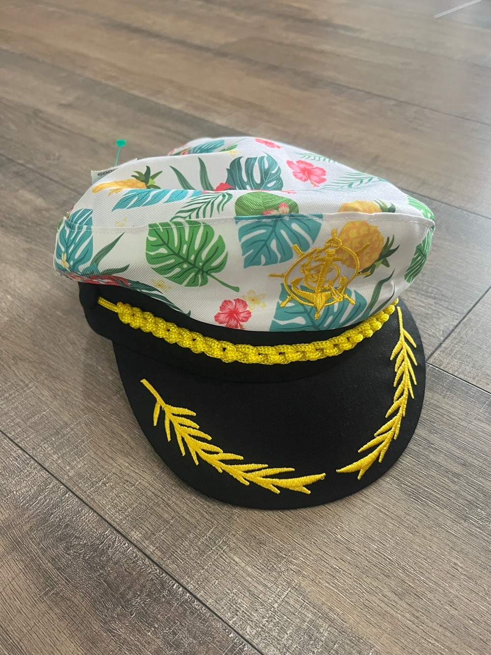 Tropical Captain Hat with Yellow Embroidery ⭐️Boutique New Item ⭐️ - Picture 2 of 7